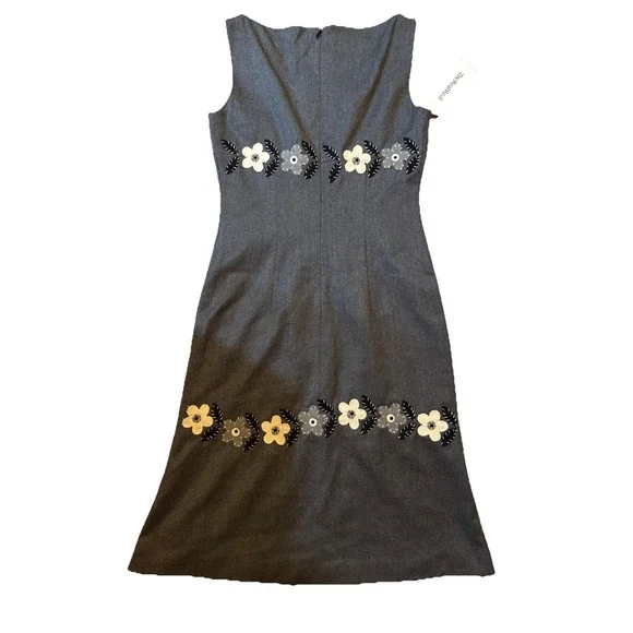 Moschino Women's Floral Dress Size 40 Gray - Picture 7 of 7